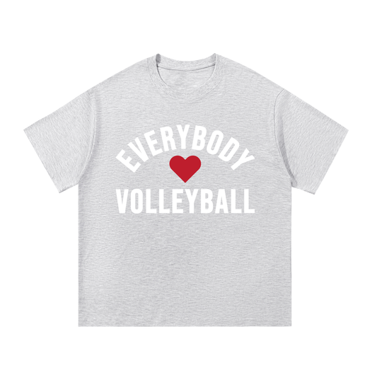 Everybody ❤️ Volleyball Core Cotton T-Shirt White Logo