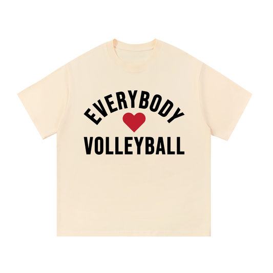Everybody ❤️ Volleyball Core Cotton T-Shirt BLK logo