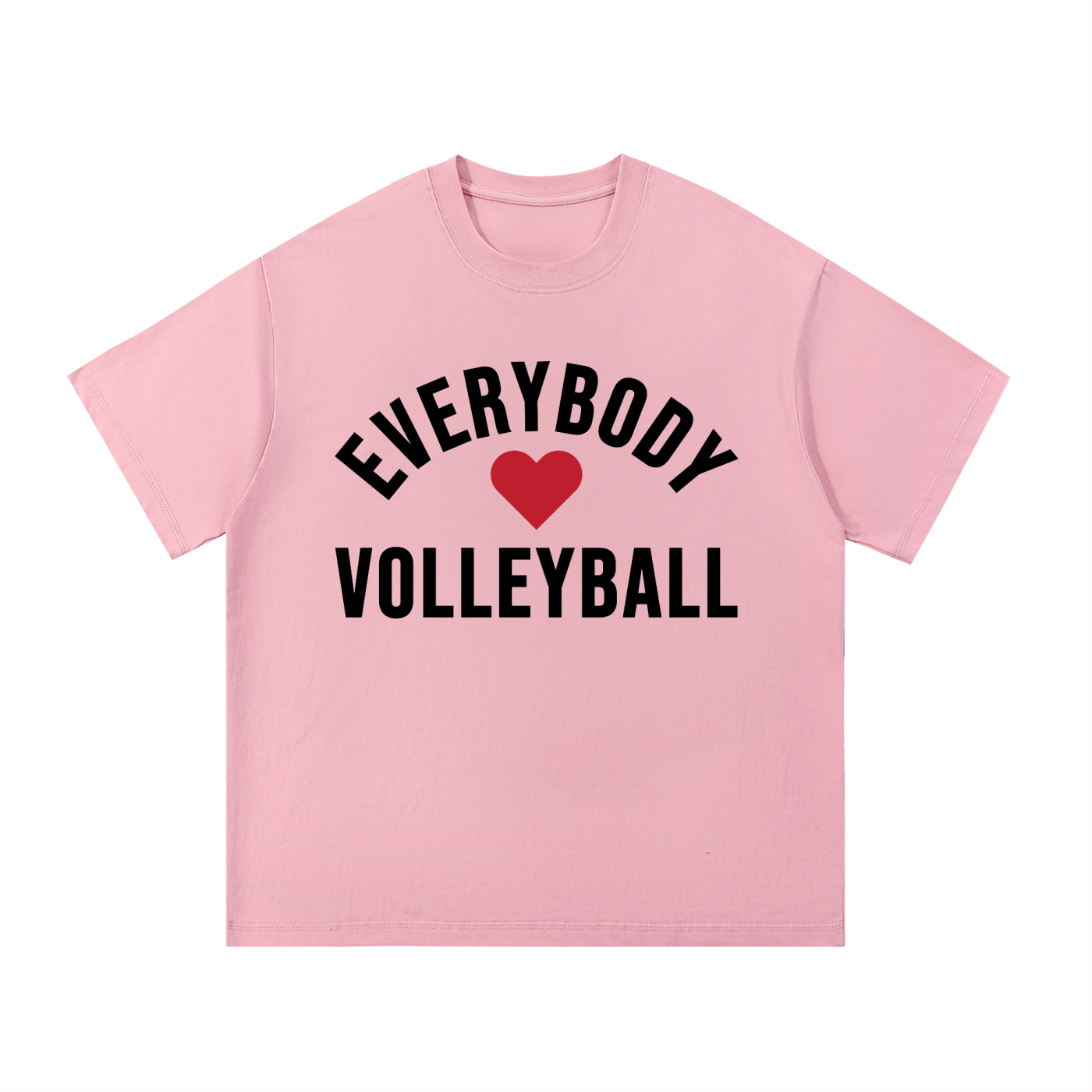 Everybody ❤️ Volleyball Core Cotton T-Shirt BLK logo