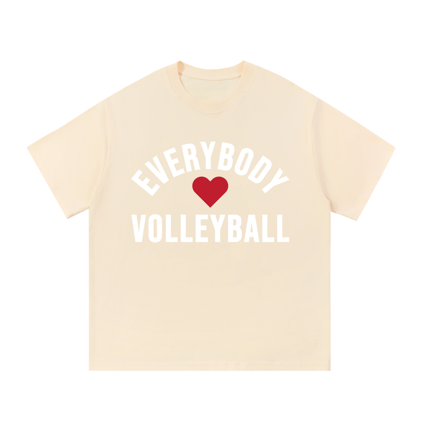 Everybody ❤️ Volleyball Core Cotton T-Shirt White Logo