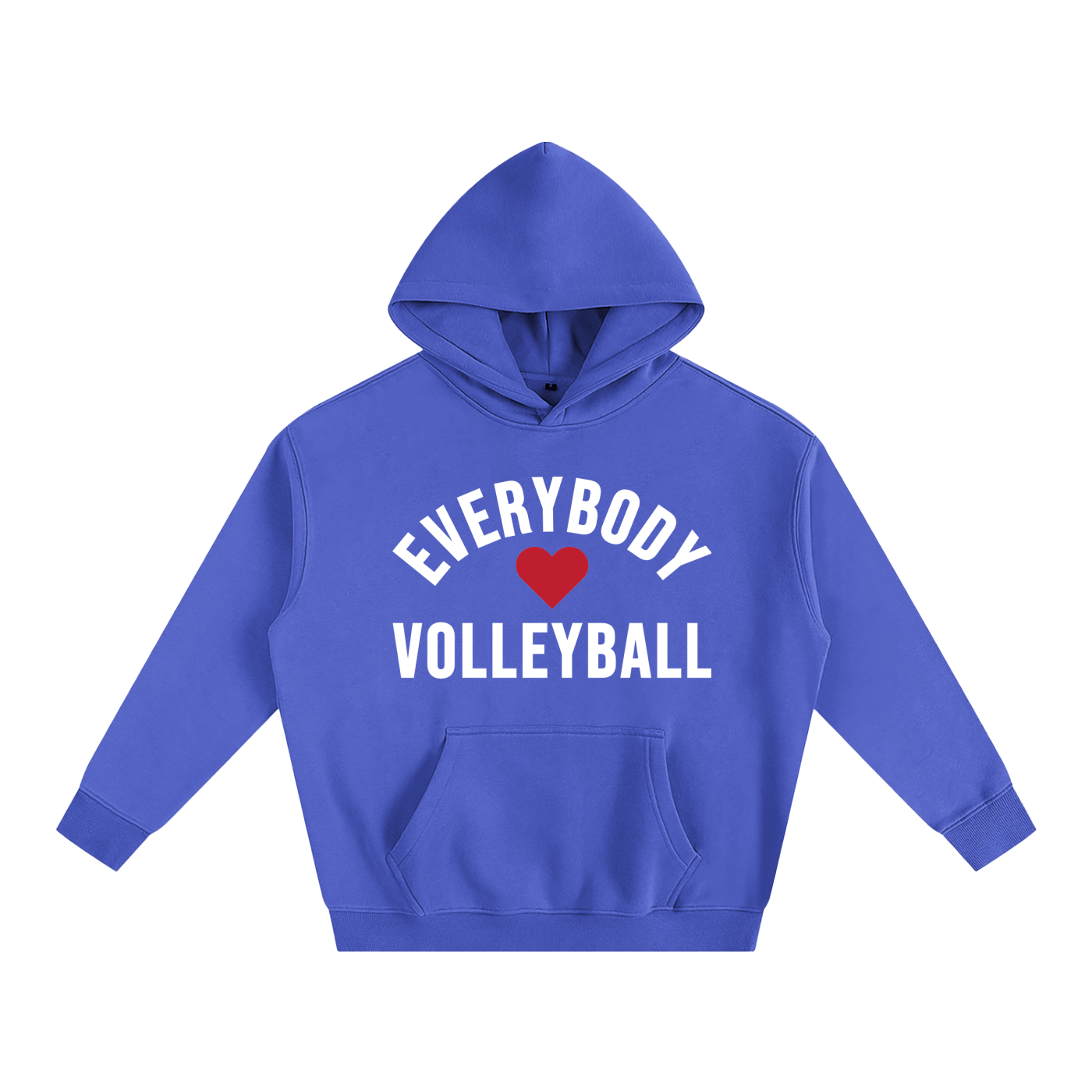 Everybody ❤️ Volleyball Oversize Fleeced Hoodie WHITE LOGO