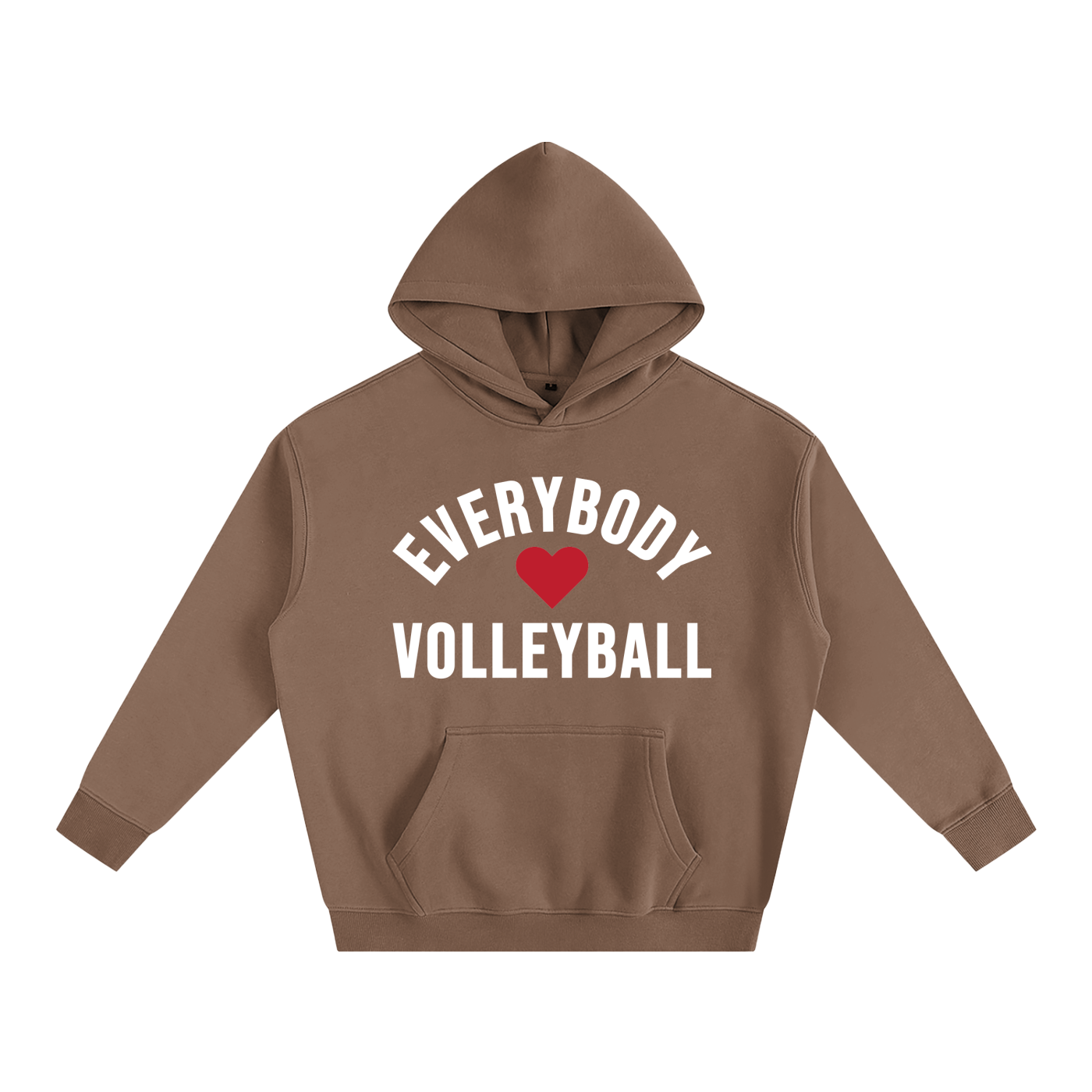 Everybody ❤️ Volleyball Oversize Fleeced Hoodie WHITE LOGO