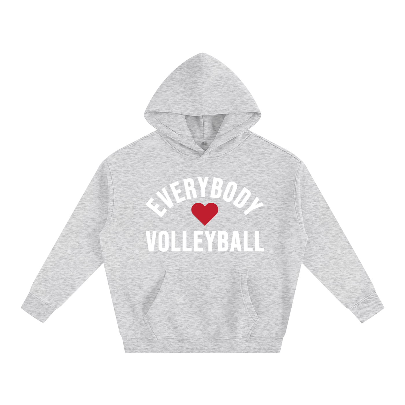 Everybody ❤️ Volleyball Oversize Fleeced Hoodie WHITE LOGO