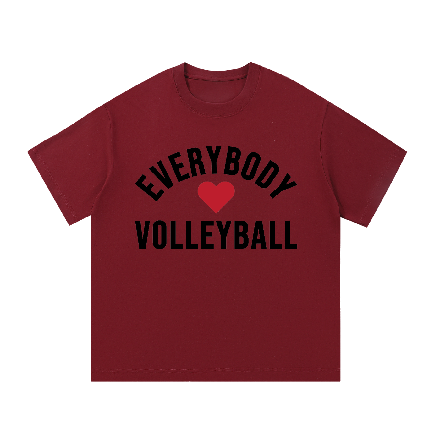Everybody ❤️ Volleyball Core Cotton T-Shirt BLK logo