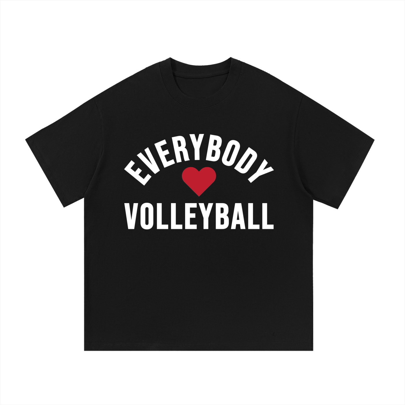 Everybody ❤️ Volleyball Core Cotton T-Shirt White Logo