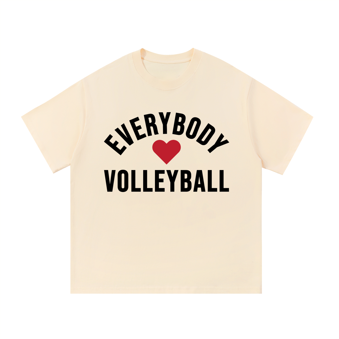 Everybody ❤️ Volleyball Core Cotton T-Shirt BLK logo