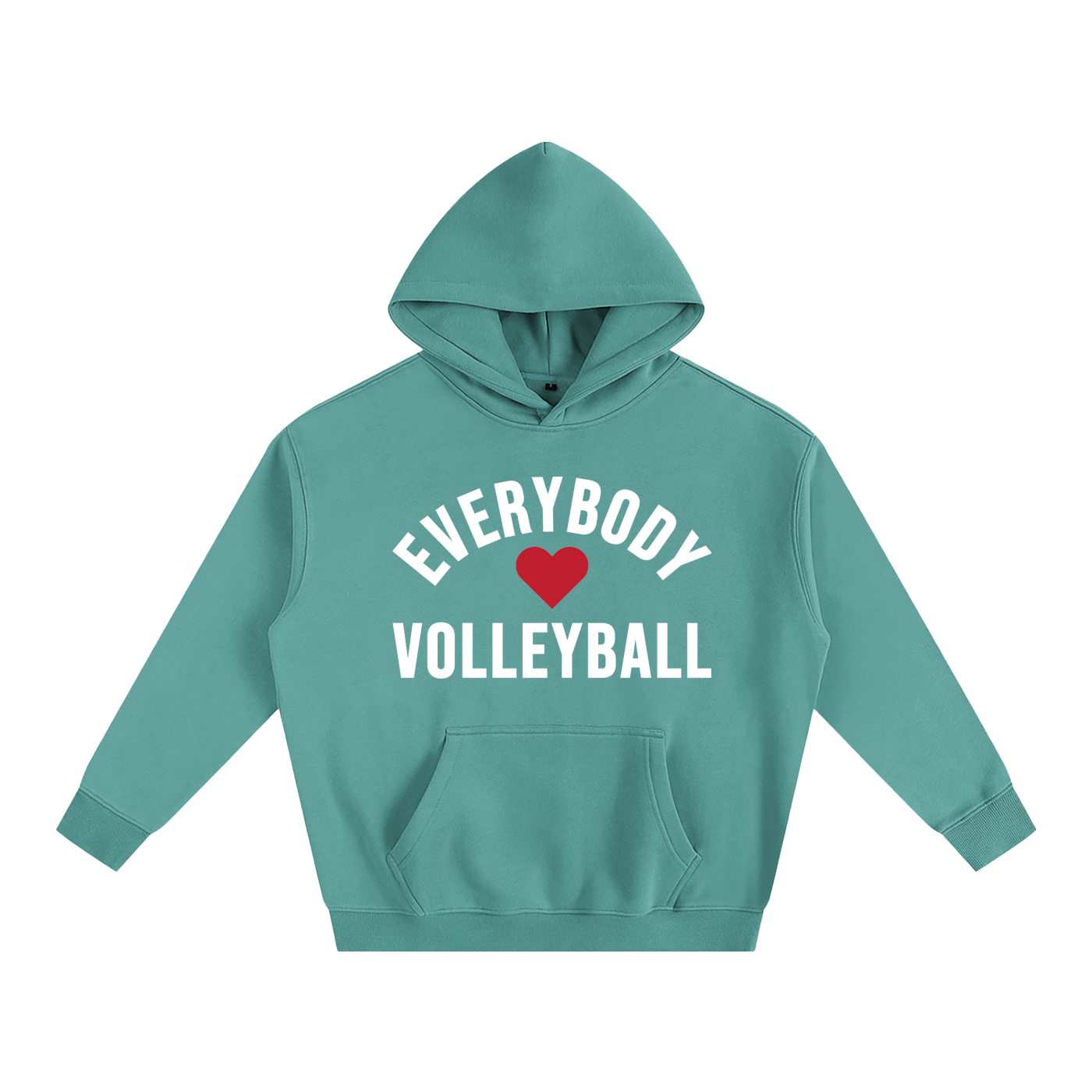 Everybody ❤️ Volleyball Oversize Fleeced Hoodie WHITE LOGO