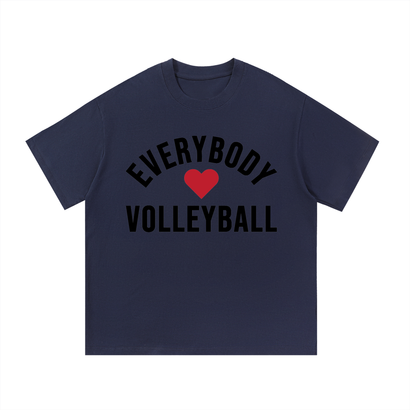 Everybody ❤️ Volleyball Core Cotton T-Shirt BLK logo