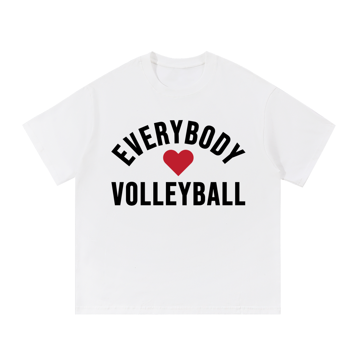 Everybody ❤️ Volleyball Core Cotton T-Shirt BLK logo