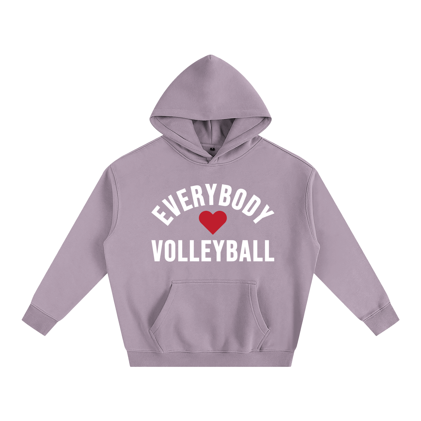 Everybody ❤️ Volleyball Oversize Fleeced Hoodie WHITE LOGO